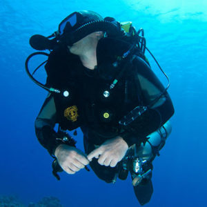 SCUBA Diver Under Water